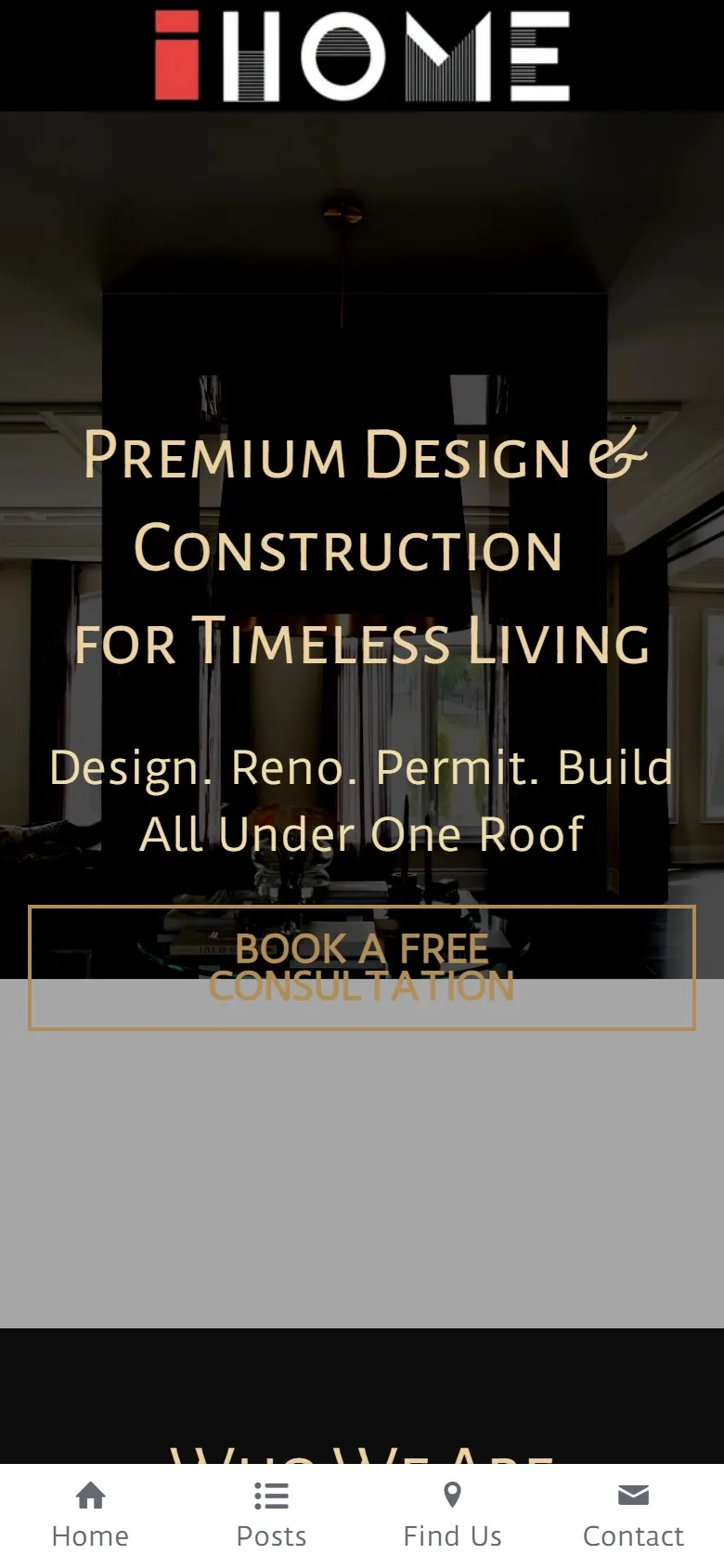 Old site on a phone, 10 seconds after opening